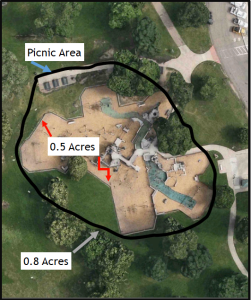 A map of the park shows the location of picnic area and other areas.